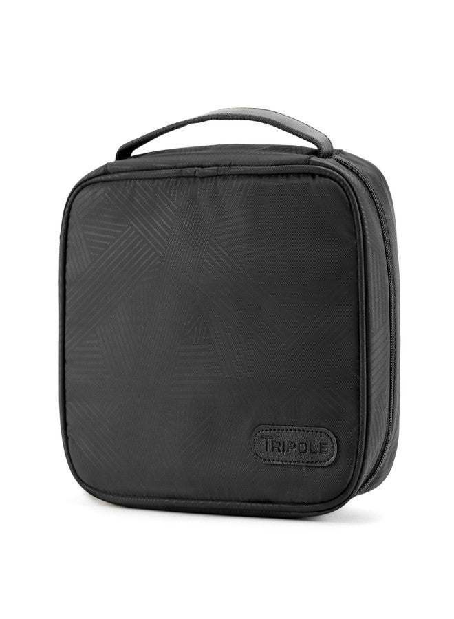 Tripole Electronics Organizer Portable Bag for Cables, Wires, Gadgets, SD Card | Travel & Daily Use | Men & Women (Black Emboss) - Image 1